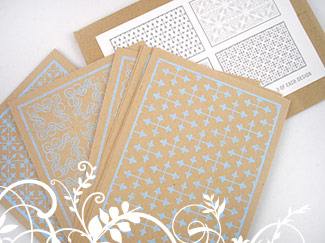 Seraph Stationery - Blue Patterns
