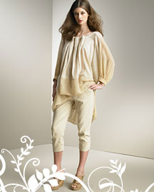Donna Karan Collection: Silk Caftan Blouse