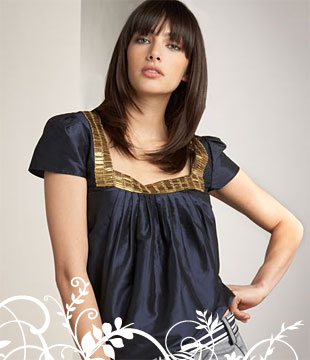 Adam & Eve Embroidered Silk Top