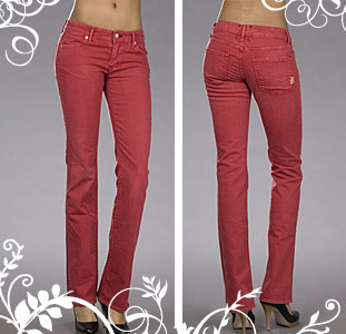 Rich & Skinny - Sleek Straight leg jean in Rich Red