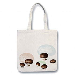 Brown Mushroom Canvas Tote Bag