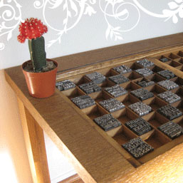 Original Letterpress Drawer Table