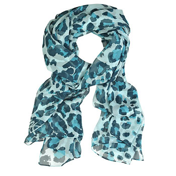 DVF – Leopard-print silk-chiffon scarf