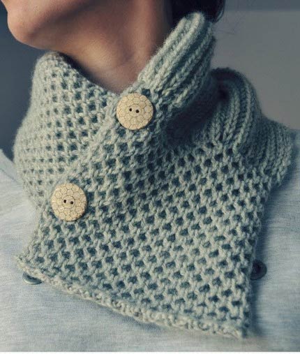 Elde - Grey Hand Knitted Neckwarmer Elde - Grey Hand Knitted Neckwarmer